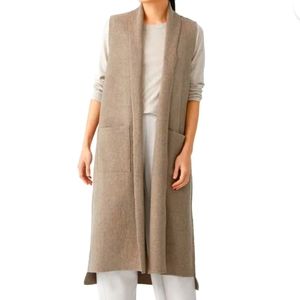 NWOT Eileen Fisher Boiled Wool Long Vest